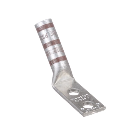 Panduit Copper Compression Lug, 2 Hole, No 2 AWG, 1/4 (6.4mm) Stud, LCC2-14AH-Q LCC2-14AH-Q